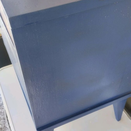 Wooden nightstand used, painted with chalk spray