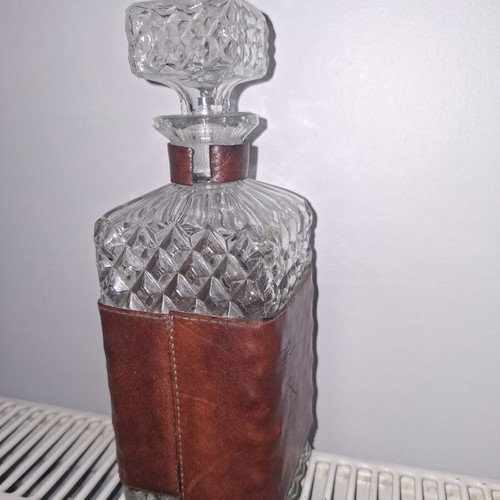 Whiskey bottle with aristocratic crest