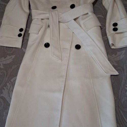 Coat new white, size S