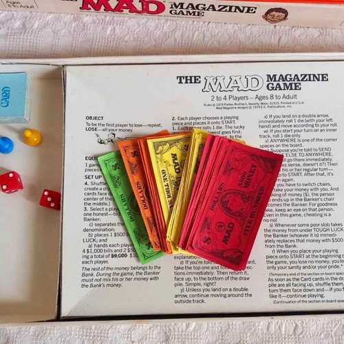 Mad Magazine Game board game like new, 1979, Parker Brothers