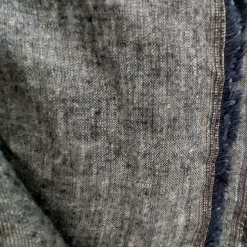Linen fabric thin 130x150cm gray with beautiful texture new