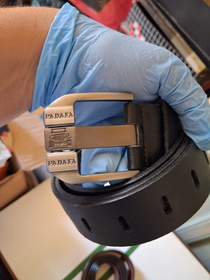 Padafa leather men's belt like new, black, size 125