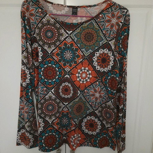 Tribal casual women's blouse Emery Rose like new, multicolor, size L