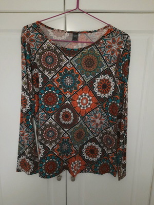 Tribal casual women's blouse Emery Rose like new, multicolor, size L