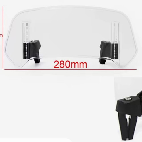 Motorcycle Windshield Extension Like New Adjustable