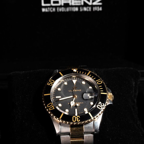 Lorenz Submariner 14733 used vintage watch with brown dial
