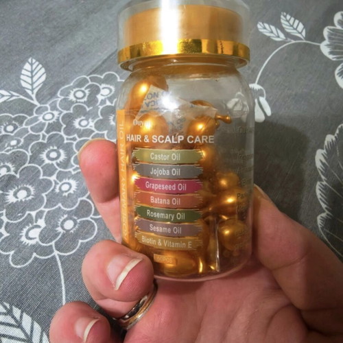 Hair Oil Capsules with 7 oils like new, 60 capsules for strong hair