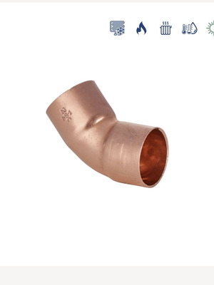 Copper Elbow Φ42 45 Degrees New