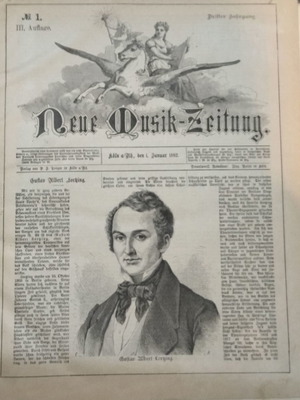 Musik Zeitung 1882 used, volume of German music magazine