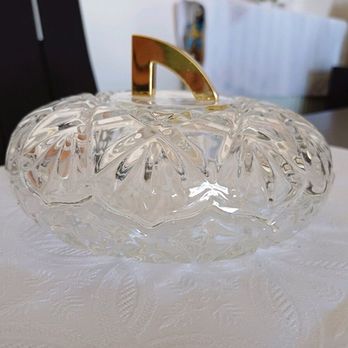 Glass vintage fondantière new with triangular handle