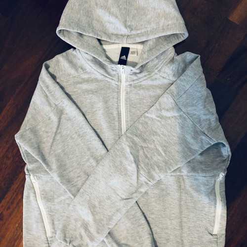 Adidas women's jacket used, white and gray, size S-M