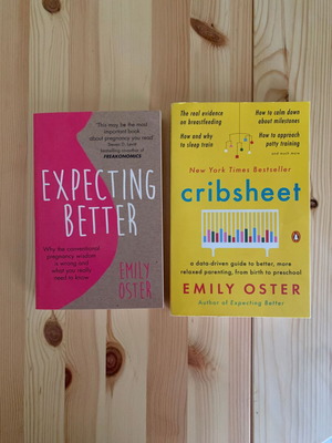 Βιβλία εγκυμοσύνης Emily Oster σαν καινούργια, σετ 2