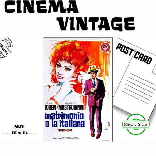 Post Card Movie Matrimonio la italiana new, vintage postcard