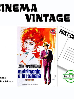 Post Card Movie Matrimonio la italiana new, vintage postcard
