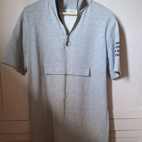 Zara sweatshirt dress gray Medium like new with short sleeves