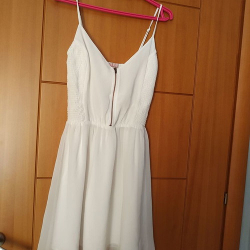 Bershka white mini dress size S used