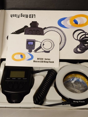 Macro LED ring flash new, Sony Alpha/Minolta hot shoe