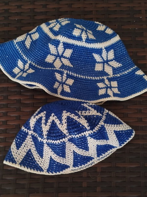 Egyptian hats like new, set of 2, crochet cotton