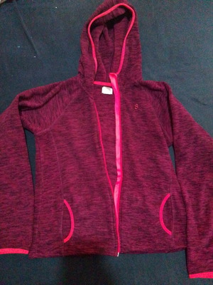H&M girls cardigan like new, medium size, pink and burgundy