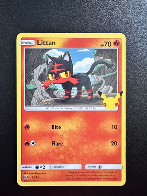 Litten McDonalds 2021 card like new, normal