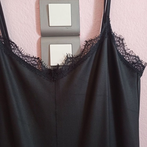 Lynne women's dress black medium like new, mini lingerie style