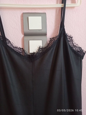 Lynne women's dress black medium like new, mini lingerie style