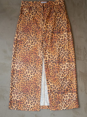 Sunsetgo Leopard Midi Skirt like new, denim, front split