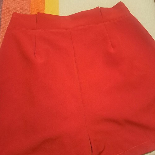 Pink Woman high-waist women's shorts like new, red, size S