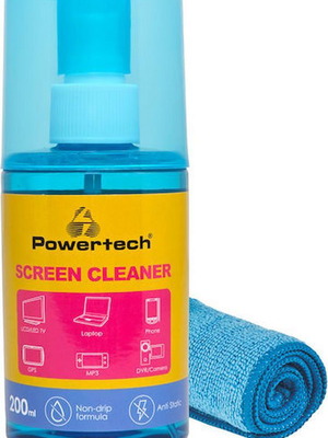 Powertech Screen Cleaner Spray Pt-1312 with Microfiber Cloth 200ml