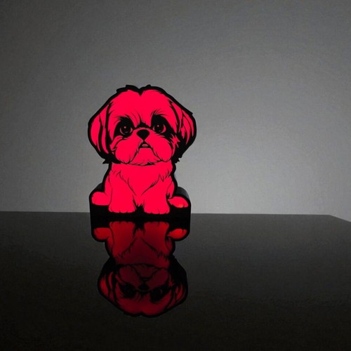 Lightbox Puppy Glow 3D printed lamp new, USB powered