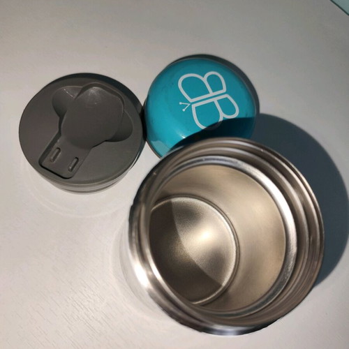 BBLUV Stainless Steel Food Thermos 300ml used Aqua Blue
