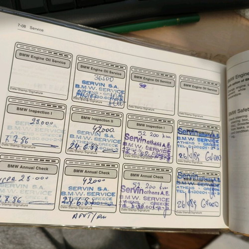 BMW 316 Service Manual 1983 used with official Europe service book