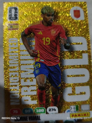 Panini Adrenalyn XL FIFA World Cup 2026 Lamine Yamal Premium Gold Limited Edition sticker