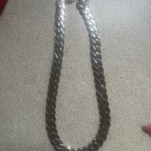 Cuban Link Chain Necklace 316L Stainless Steel 50cm New
