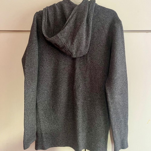 Pull&Bear knitted men's cardigan gray with hood like new, size M