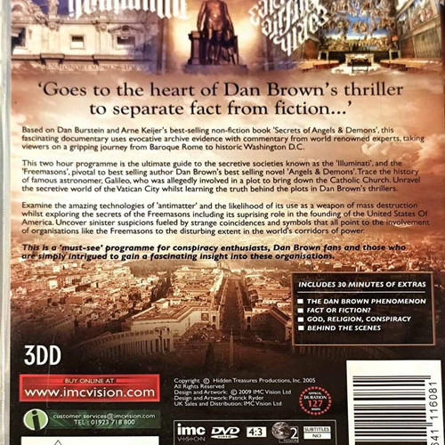 DVD The Secrets of Angels Demons and Masons documentary used