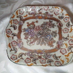 Sat suma plate satsuma κινεζικό πιάτο γνήσιο χειροποίητο