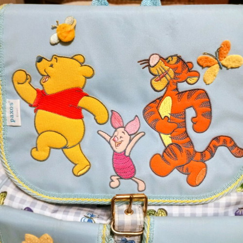 PAXOS backpack like new, large, sky blue with embroidery