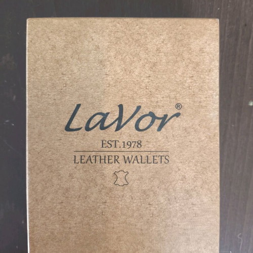 Lavor leather men's wallet black new