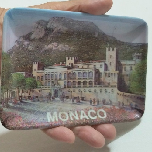Small vintage plastic tray with Monaco image used