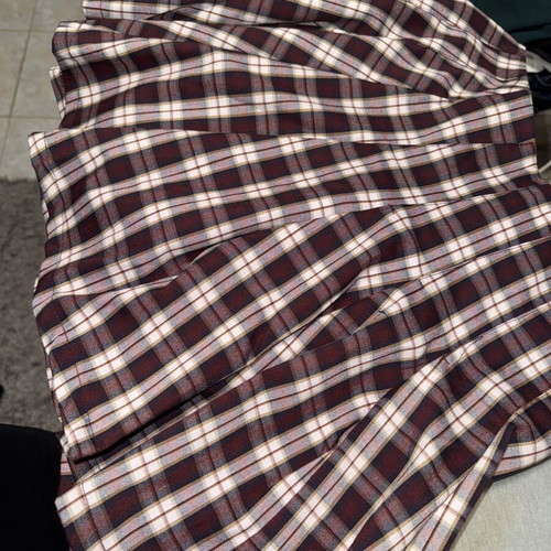 Pink Woman plaid mini skirt, multicolor