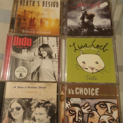 CDs used, many and various, rock genre