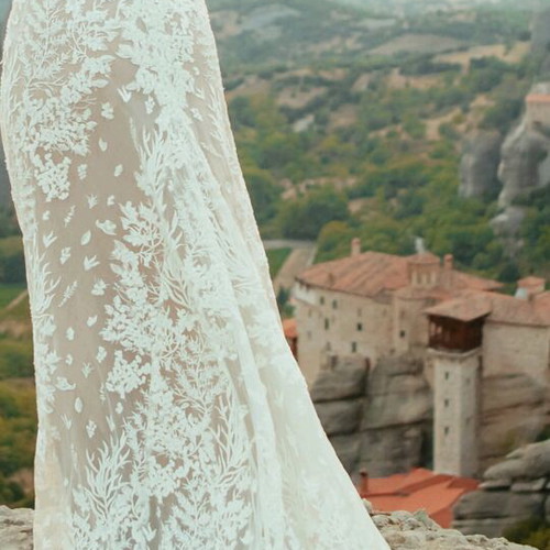 Vera Paul wedding dress like new, white, handmade from Kolonaki