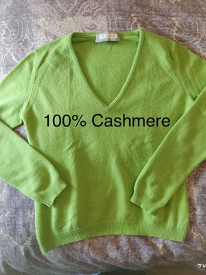 Cashmere sweater green used, 100% cashmere, Small