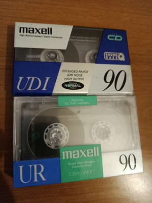 Κασέτες ήχου Maxell UDI90 και UR90 καινούργιες, πακέτο 2