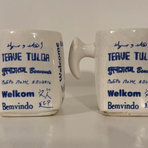 Collectible mugs used, set of 2, 1982 Mexico conference