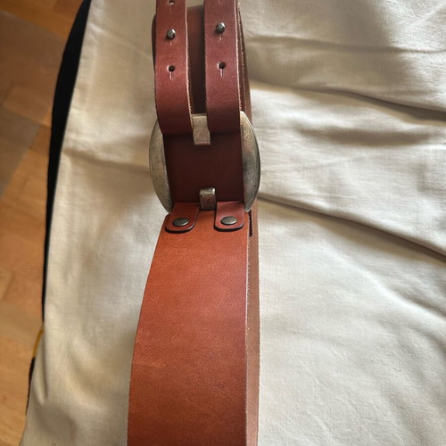 Leather belt like new, brown, size 85