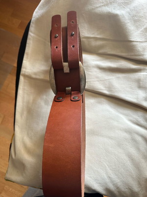 Leather belt like new, brown, size 85