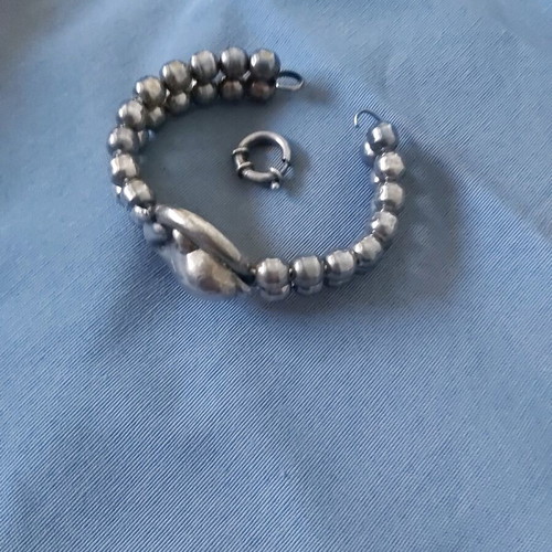 Folli Follie bracelet women's silver wide used with clasp repair needed