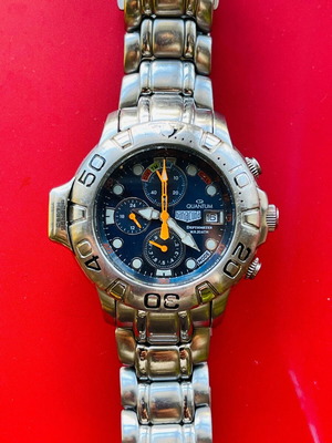 Quantum Barracuda diver watch with depth meter used